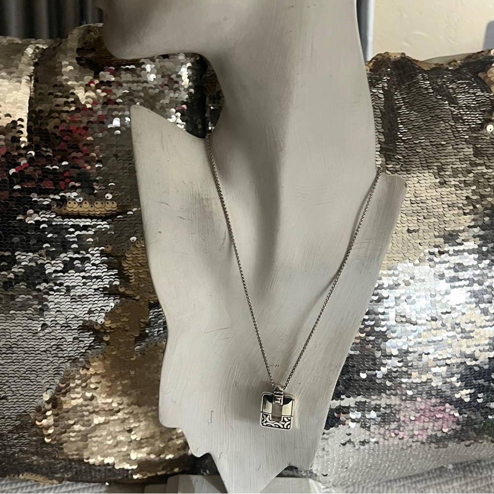 Brighton Silver Necklace with Square Pendant